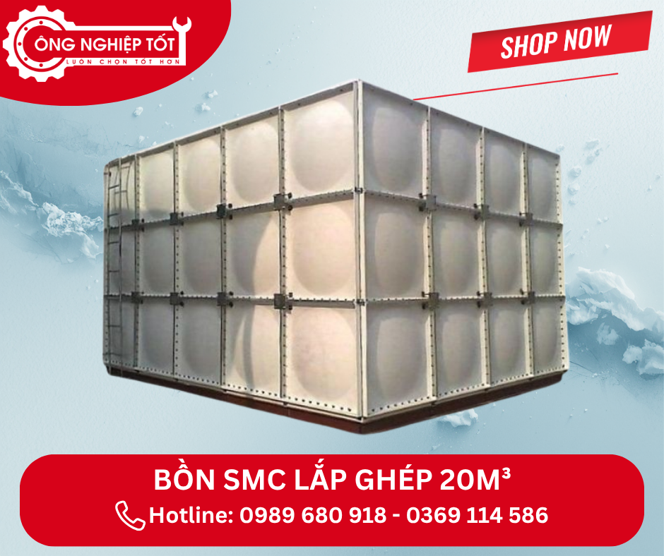 Địa chỉ mua Bồn SMC lắp ghép 20m³ chính hãng, giá tốt